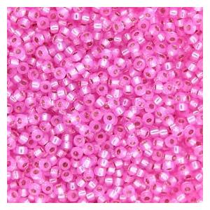 Creabead miyuki beads Miyuki seed beads 11/0 - silverlined dyed alabaster hot pink 644