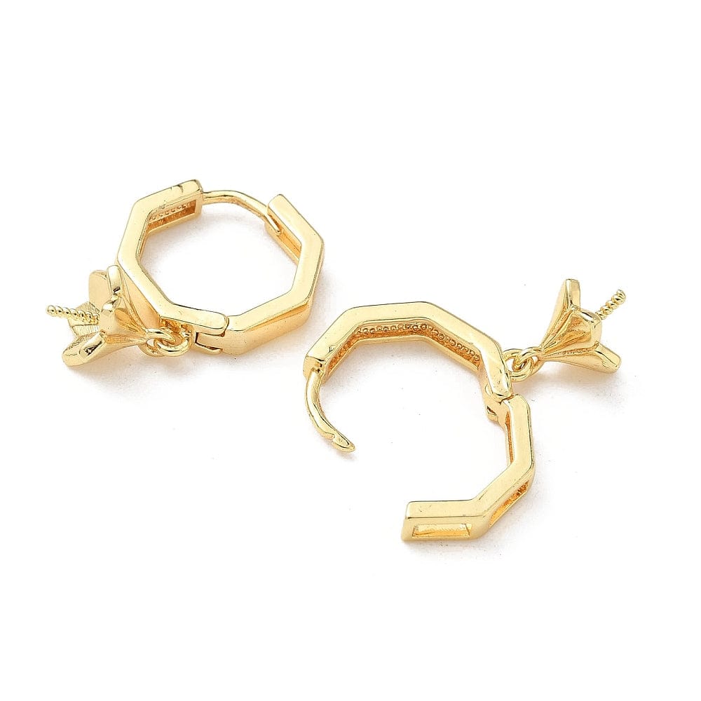 Creol kantet til top/anboret perle, forgyldt langtidsholdbar Messing (26mm) - Uniq Perler - 115687