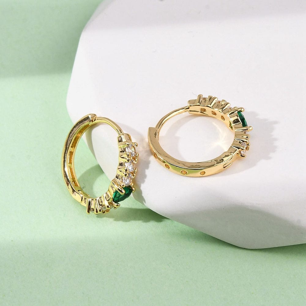 Creol med smukke kubiske zirkonia sten (str. 14x15,5 mm) - Uniq Perler - 115635