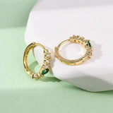 Creol med smukke kubiske zirkonia sten (str. 14x15,5 mm) - Uniq Perler - 115635