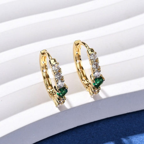 Creol med smukke kubiske zirkonia sten (str. 14x15,5 mm) - Uniq Perler - 115635