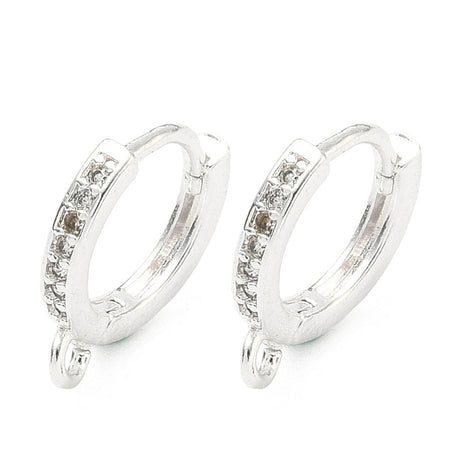 Creole – With Zirconia, Long-lasting Silver-plated (14x12mm) - Uniq Perler - 117326