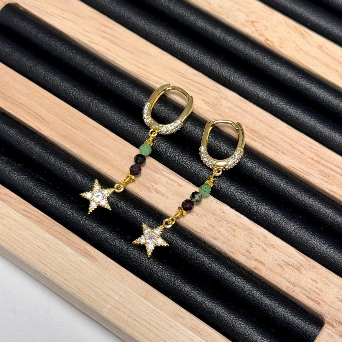 Creol Med Zirkonia Sten – 18K Forgyldt (17x12,5x4mm) - Uniq Perler - 25473