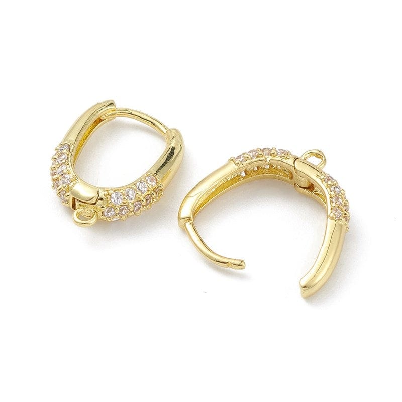 Creol Med Zirkonia Sten – 18K Forgyldt (17x12,5x4mm) - Uniq Perler - 25473