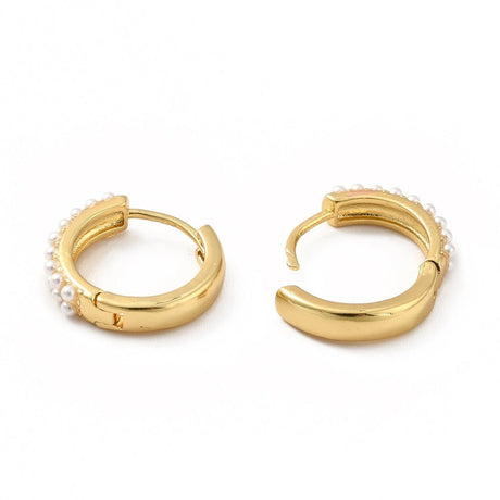 Creol øreringe med perler – 18K forgyldt messing (16,5 mm) - Uniq Perler - 