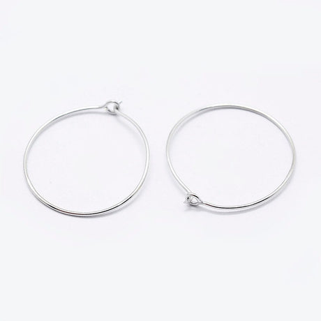 Creoler i 925 Sterling Sølv (20mm) - Uniq Perler - 116032