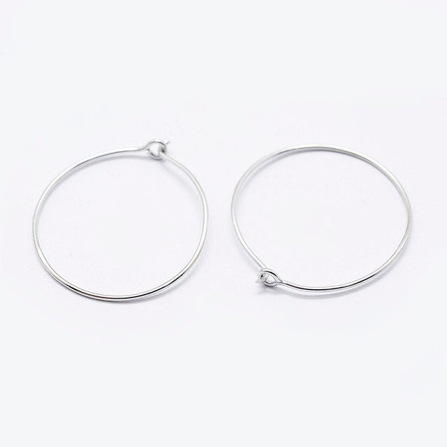 Creoler i 925 Sterling Sølv (20mm) - Uniq Perler - 116032