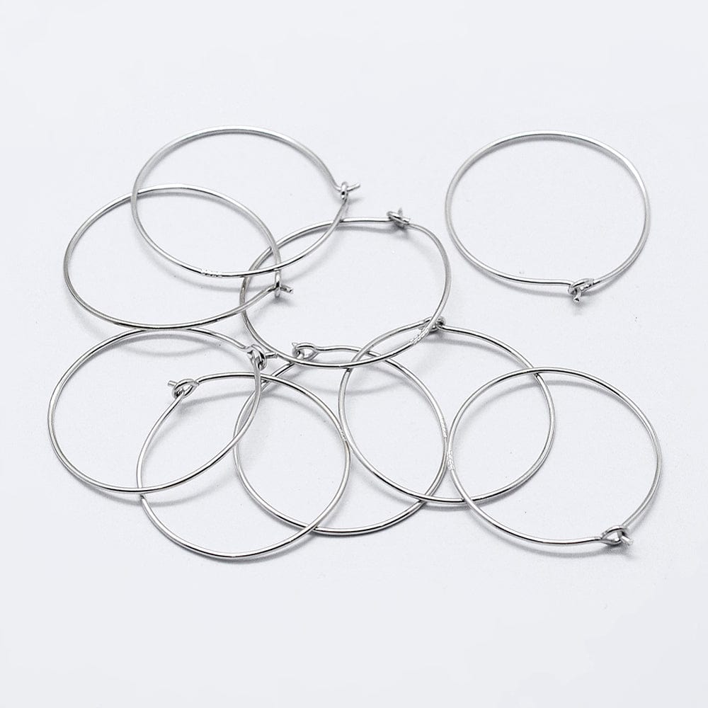 Creoler i 925 Sterling Sølv (20mm) - Uniq Perler - 116032