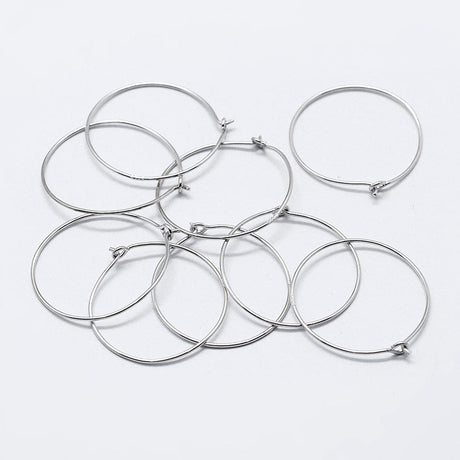 Creoler i 925 Sterling Sølv (20mm) - Uniq Perler - 116032