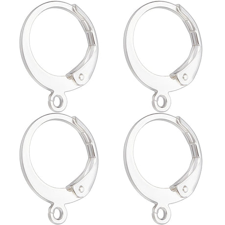 Creoler i Stål – 925 Sølvbelagt (12x14mm, 100 stk.) - Uniq Perler - 116014