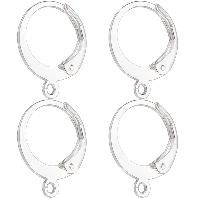 Creoler i Stål – 925 Sølvbelagt (12x14mm, 100 stk.) - Uniq Perler - 116014