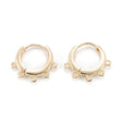 Creoler Med 5 Loops/Øjer - 14K Forgyldt (15x17mm) - Uniq Perler - 111542