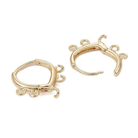 Creoler Med 5 Øjne/Loops - 18K Forgyldt (18x17,5mm) - Uniq Perler - 1111490214