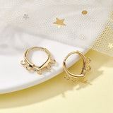 Creoler Med 5 Øjne/Loops - 18K Forgyldt (18x17,5mm) - Uniq Perler - 1111490214