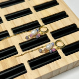 Creoler Med Dobbelt Loop Og To Øjer - 18K Forgyldt (12,5x13mm) - Uniq Perler - 111543