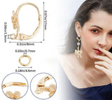 Creoler Med Flotte Blomster - 18K Forgyldt (17x8mm) - Uniq Perler - 112716