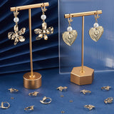 Creoler Med Flotte Blomster - 18K Forgyldt (17x8mm) - Uniq Perler - 112716