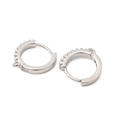 Huggie Creoler Med Kubisk Zirkonia – Långvarig platinabelagd mässing (15x14,5mm)