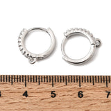 Huggie Creoler Med Kubisk Zirkonia – Långvarig platinabelagd mässing (15x14,5mm)