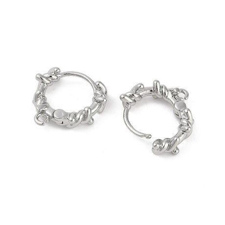 Creoler Med Mønster – Platinfarvet (14.5mm) - Uniq Perler - 253553