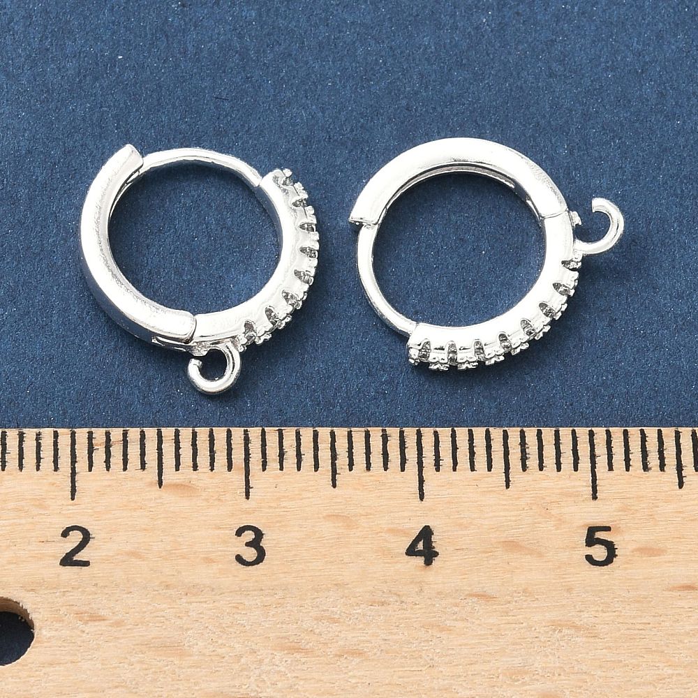 Creoler med Öga – Långtidsbeständigt 925 Sterling silver belagt med kubiska Zirkonia (15,5x14mm)