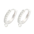Creoler med Öga – Långtidsbeständigt 925 Sterling silver belagt med kubiska Zirkonia (15,5x14mm)
