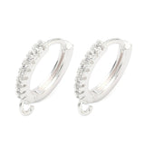 Creoler med Öga – Långtidsbeständigt 925 Sterling silver belagt med kubiska Zirkonia (15,5x14mm)