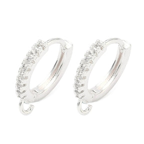 Creoler med Öga – Långtidsbeständigt 925 Sterling silver belagt med kubiska Zirkonia (15,5x14mm)