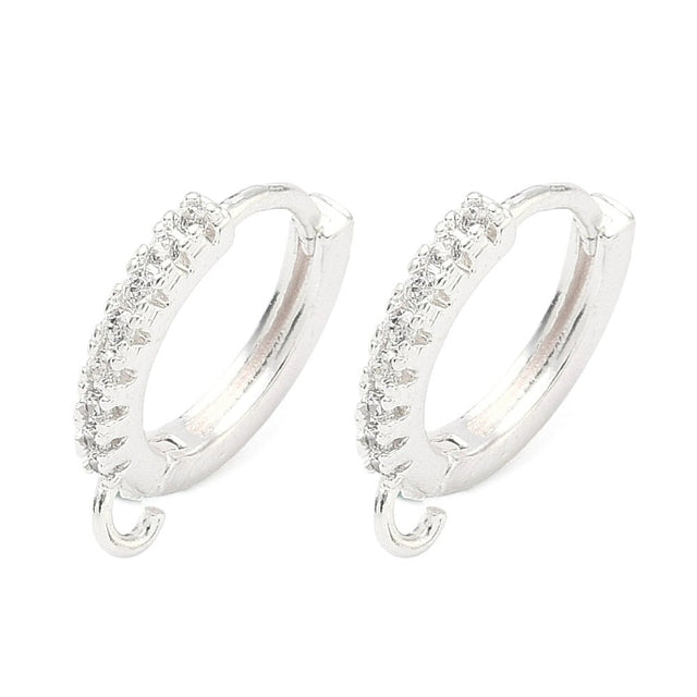 Creoler med Öga – Långtidsbeständigt 925 Sterling silver belagt med kubiska Zirkonia (15,5x14mm)