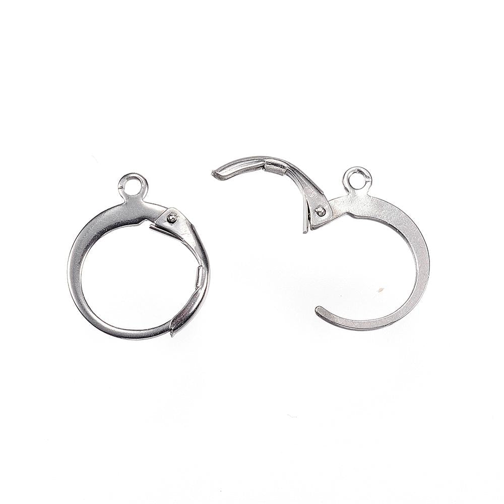 Creoler Med Øje – Stål (14x12x2mm) - Uniq Perler - 117830