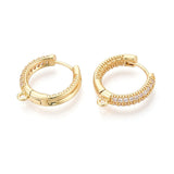 Creoler Med Øje – Zirkonia 18K Forgyldt (18mm) - Uniq Perler - 117635