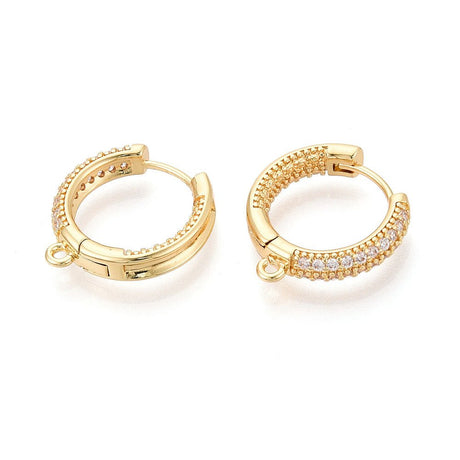 Creoler Med Øje – Zirkonia 18K Forgyldt (18mm) - Uniq Perler - 117635