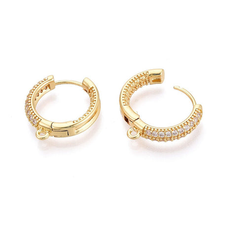 Creoler Med Øje – Zirkonia 18K Forgyldt (18mm) - Uniq Perler - 117635