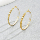 Creoler med Zirkonia – 18K forgyldt (43mm) - Uniq Perler - 116054