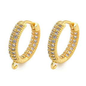 Creoler Med Zirkonia – 18K Langvarig Forgylt (19mm) - Uniq Perler - 115145