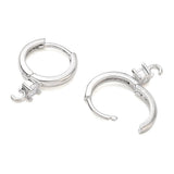 Creoler Med Zirkonia – Langtidsholdbar Platinbelagt Messing (20x4x13mm) - Uniq Perler - 125008