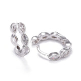 Creoler med Zirkonia – Langtidsholdbar, Platinfarvet (15,5x13,5mm) - Uniq Perler - 115209