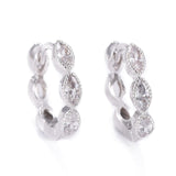 Creoler med Zirkonia – Langtidsholdbar, Platinfarvet (15,5x13,5mm) - Uniq Perler - 115209