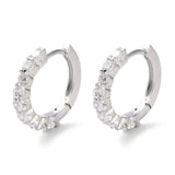 Creoler med Zirkonia – Platinfarvet (14x1,5mm) - Uniq Perler - 115859