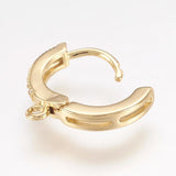 Creoler Med Zirkonia Sten - 18K Forgyldt (15x13mm) - Uniq Perler - 0001489438