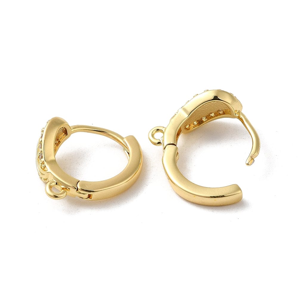 Creoler Med Zirkonia Sten - 18K Langtidsholdbar Forgyldt (15mm) - Uniq Perler - 112741