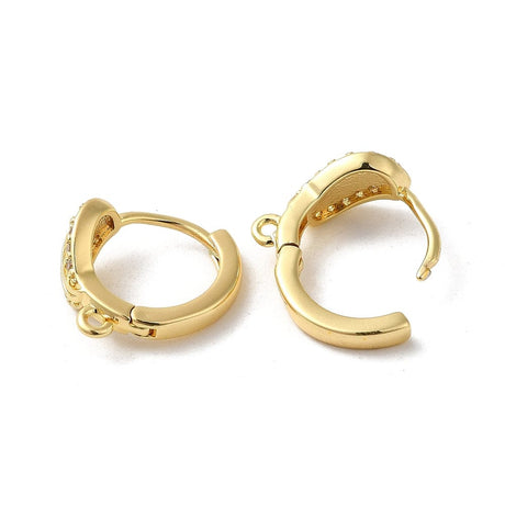 Creoler Med Zirkonia Sten - 18K Langtidsholdbar Forgyldt (15mm) - Uniq Perler - 112741