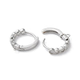 Creoler Med Zirkonia Sten - Platinium (14x13mm) - Uniq Perler - 112719