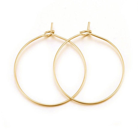 Creoler – Rustfrit Stål, 18K Forgyldt (24x20mm) 50 Par - Uniq Perler - 0000014889516