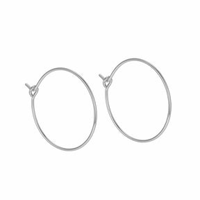 Creolen – Sterling Silber (25mm) - Uniq Perler - 007166