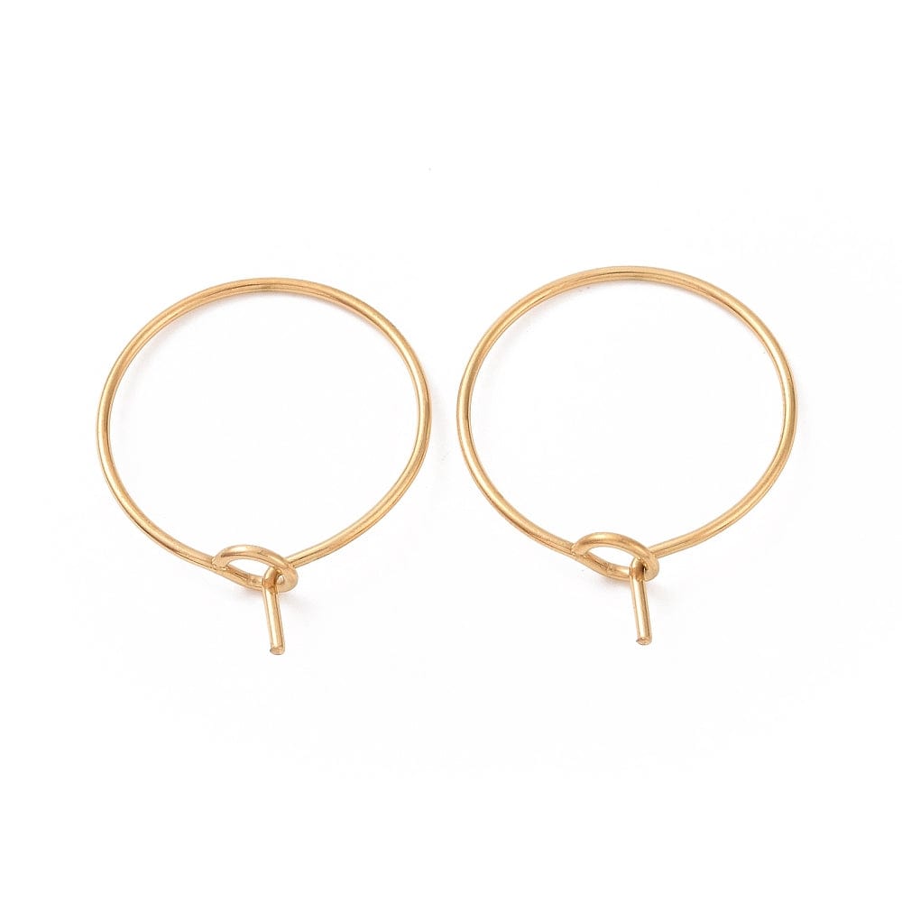 Creoler/Hoops - Forgyldt (25mm) 6 eller 10 Par - Uniq Perler - 0000012206