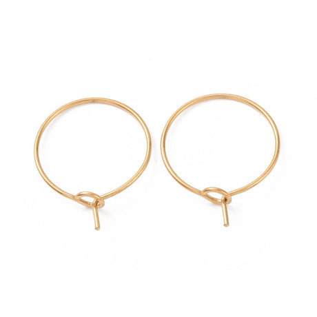 Creoler/Hoops - Forgyldt (25mm) 6 eller 10 Par - Uniq Perler - 0000012206