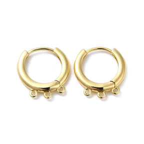 Hoops/Hoops With 3 Eyes - 18K Gold-plated (15mm) - Uniq Perler - 112988