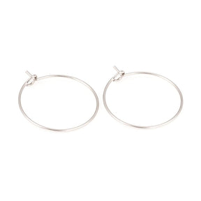 Creolen/Hoops - Stahl (20x0,7mm), 1 Paar - Uniq Perler - 239845