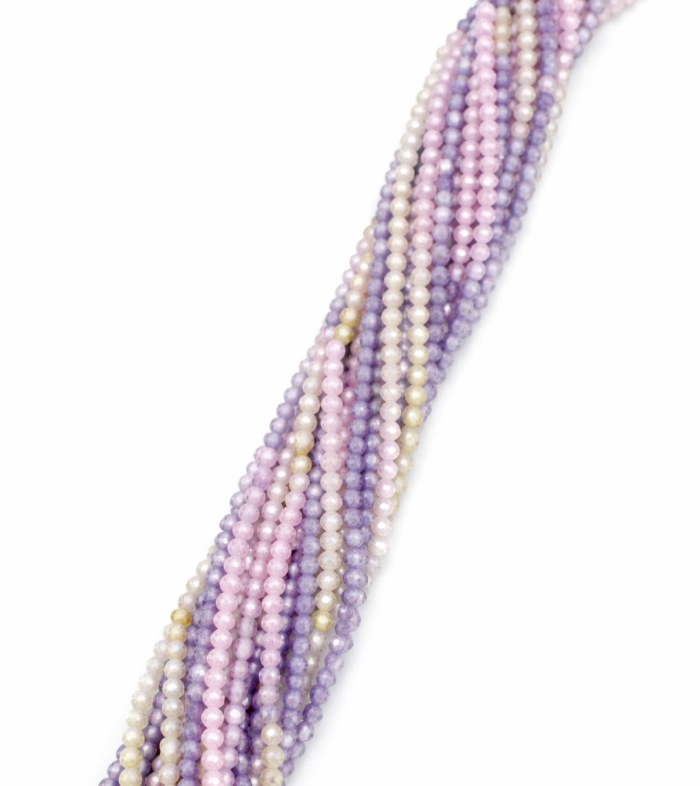 Cubic Zirconia Perler – Facetterede Runde Pink (2mm) - Uniq Perler - 119148
